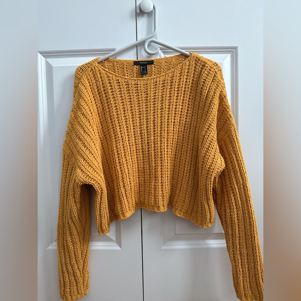 Forever 21 Mustard Yellow Knit Sweater